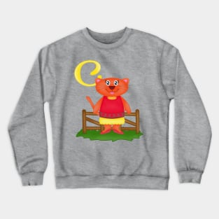 C is for Cat Crewneck Sweatshirt